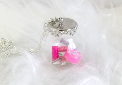 Heartdeco Halskette ► Nähen modern pink